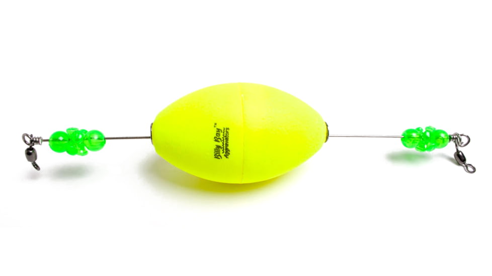Billy Bay Click Clackers Aggravator Rig Unweighted 2-1/2in Oval Yellow 1Pk, A0250-Y