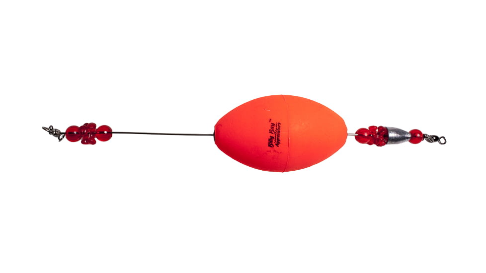 Billy Bay Weighted Click Clackers Aggravator Rig Wgt 2-1/2in Oval Red 1pk, 775-O-R