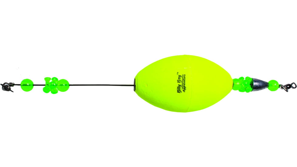 Billy Bay Weighted Click Clackers Aggravator Rig Wgt 2-1/2in Oval Yellow 1pk, 775-O-Y