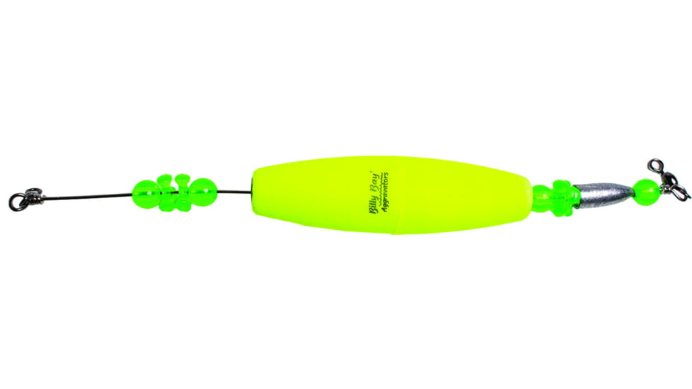 Billy Bay Weighted Click Clackers Aggravator Rig Wgt 3in Cigar Yellow 2pk, 775-C-Y