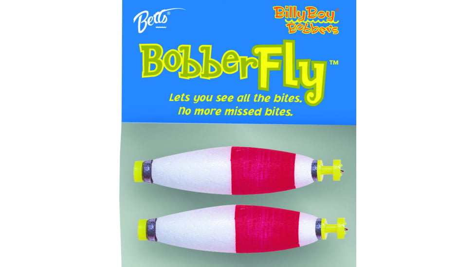 Billy Boy Bobbers Weighted Bobber Fly 2in Cigar Red/White 2Pk, MOBW-BF-2RW
