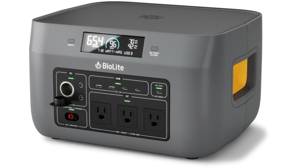 BioLite BaseCharge 1500 Portable Power Station, Black, BGB0101
