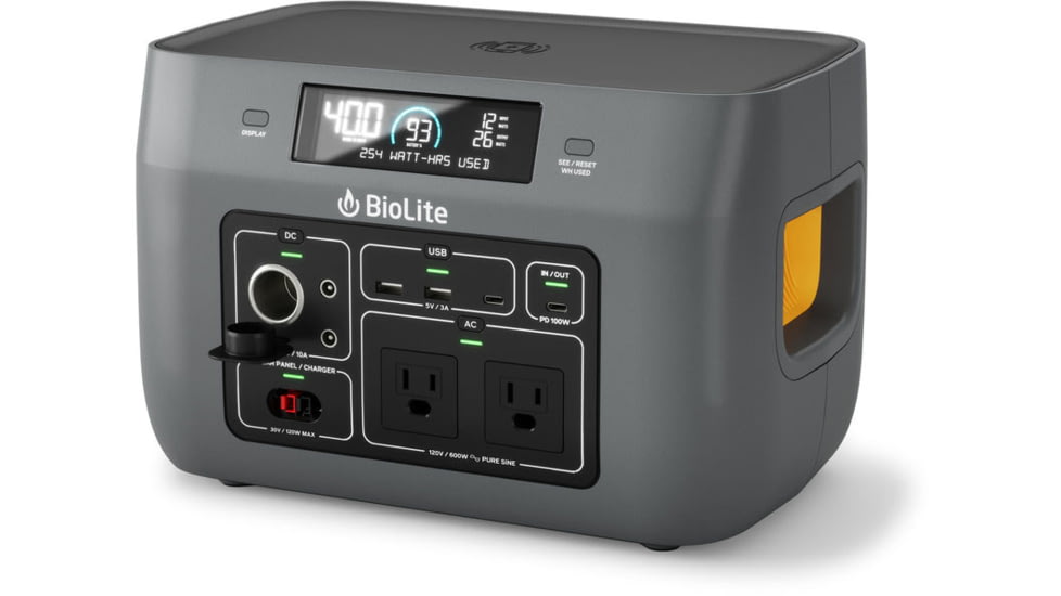 BioLite BaseCharge 600 Portable Power Station, Black, BGA0101
