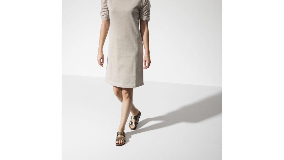 Birkenstock Arizona Birko-Flor Cork-Latex Footbed Sandal, Electric Taupe Burko-Flor, Narrow, 39, 1012972-39