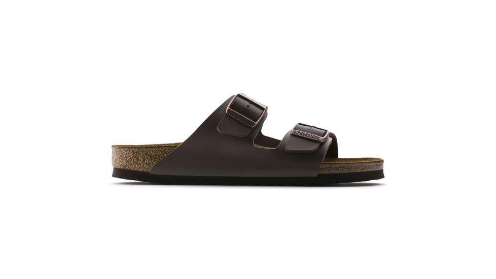 Birkenstock Arizona Birko-Flor Cork-Latex Footbed Sandal - Womens, Dark Brown Birko-Flor, Medium, 45, 51701-45