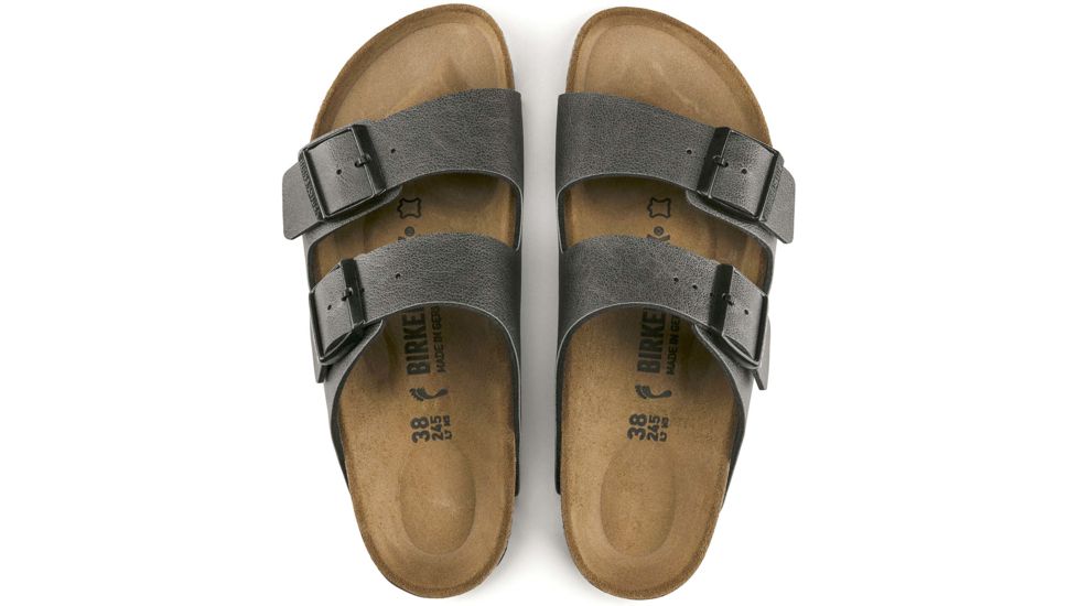 Birkenstock Arizona Birko-Flor Sandals - Womens, Pull Up Anthracite, 39, 1000126-R-39