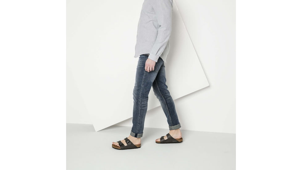 Birkenstock Arizona Birko-Flor Sandals - Womens, Pull Up Anthracite, 39, 1000126-R-39