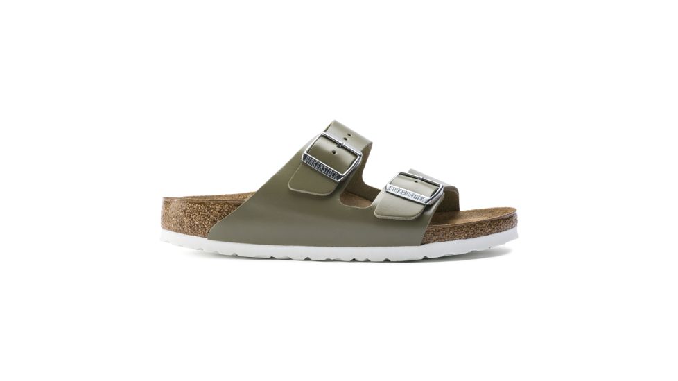 Birkenstock Arizona Leather Anatomically Formed Footbed Sandal, Khaki Leather, Narrow, 37, 1014176-37