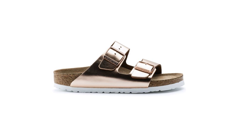 Birkenstock Arizona Metallic Soft Footbed Sandal - Womens-Copper-Narrow-40