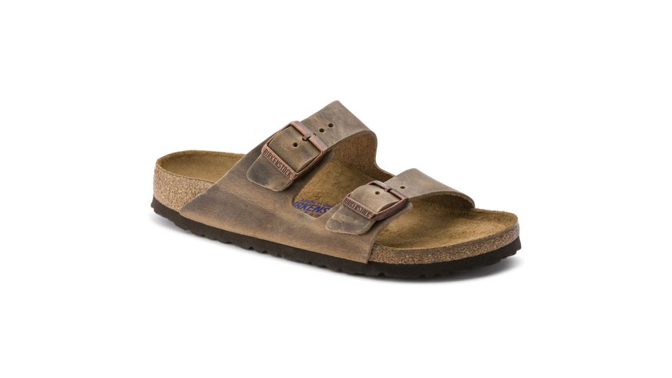 Birkenstock Arizona Soft Footbed Oiled Nubuck Leather Sandals, Tobacco Brown, Narrow, 37, 552813-37