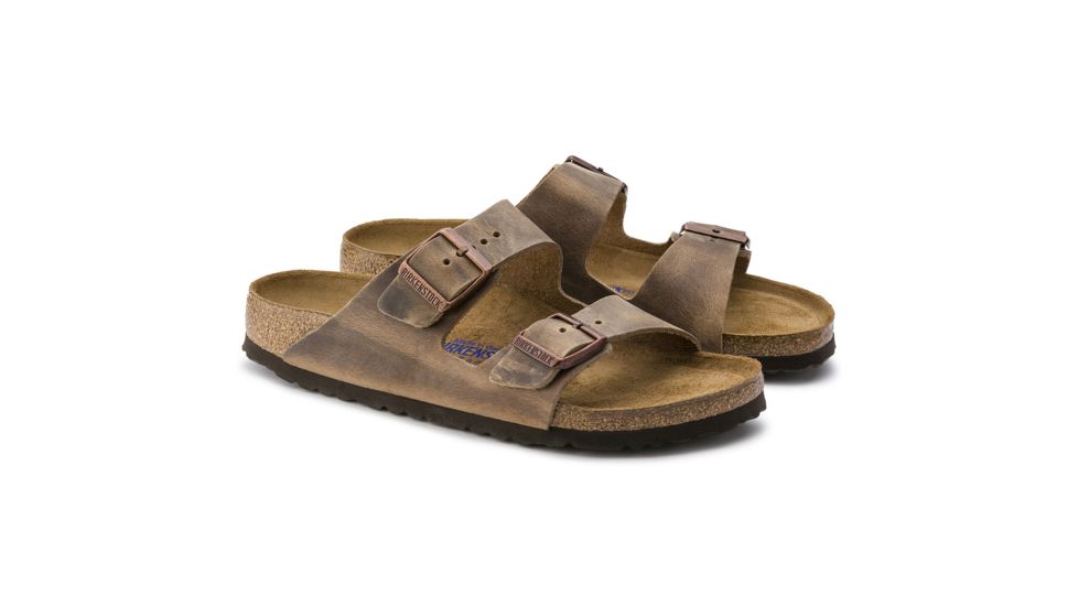 Birkenstock Arizona Soft Footbed Oiled Nubuck Leather Sandals, Tobacco Brown, Narrow, 37, 552813-37