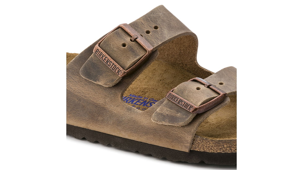Birkenstock Arizona Soft Footbed Oiled Nubuck Leather Sandals, Tobacco Brown, Narrow, 37, 552813-37