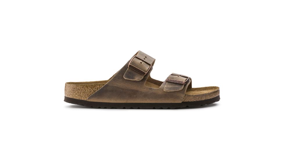 Birkenstock Arizona Soft Footbed Oiled Nubuck Leather Sandals, Tobacco Brown, Narrow, 37, 552813-37
