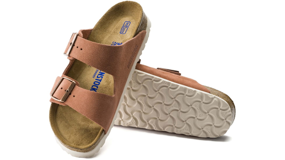 Birkenstock Arizona Soft Footbed Suede Leather Sandals - Womens, Earth Red, 36, 1015888-N-36