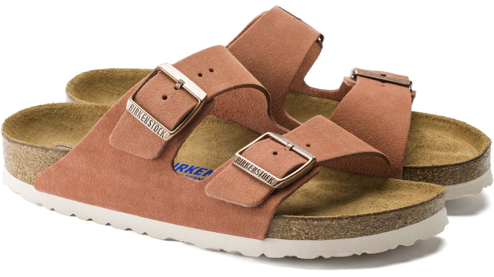 Birkenstock Arizona Soft Footbed Suede Leather Sandals - Womens, Earth Red, 36, 1015888-N-36
