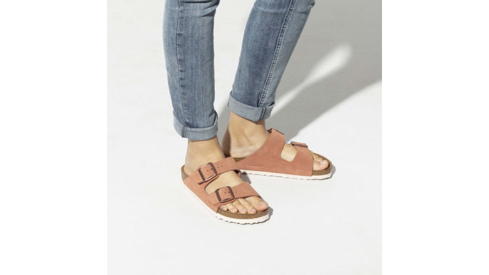 Birkenstock Arizona Soft Footbed Suede Leather Sandals - Womens, Earth Red, 36, 1015888-N-36