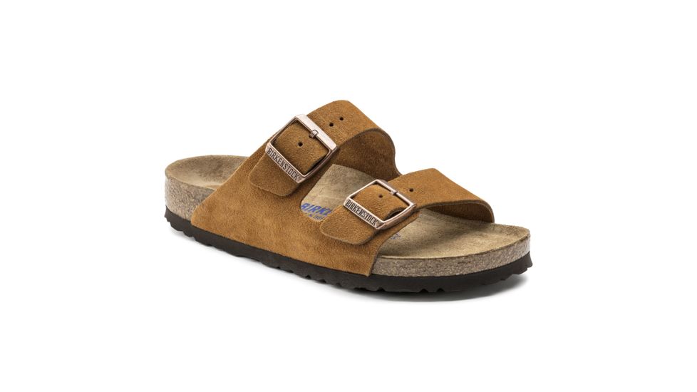 Birkenstock Arizona Soft Footbed Suede Leather Sandals - Womens, Minke Suede, Medium, 42, 1009526-42