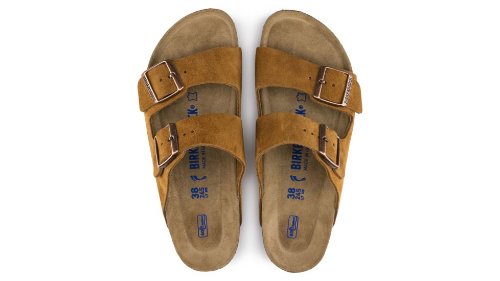 Birkenstock Arizona Soft Footbed Suede Leather Sandals - Womens, Minke Suede, Medium, 42, 1009526-42