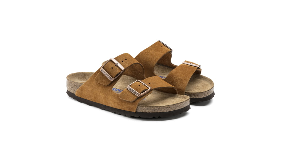 Birkenstock Arizona Soft Footbed Suede Leather Sandals - Womens, Minke Suede, Medium, 42, 1009526-42