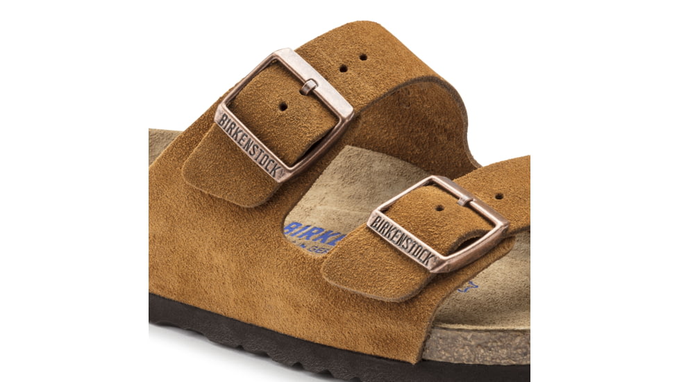 Birkenstock Arizona Soft Footbed Suede Leather Sandals - Womens, Minke Suede, Medium, 42, 1009526-42