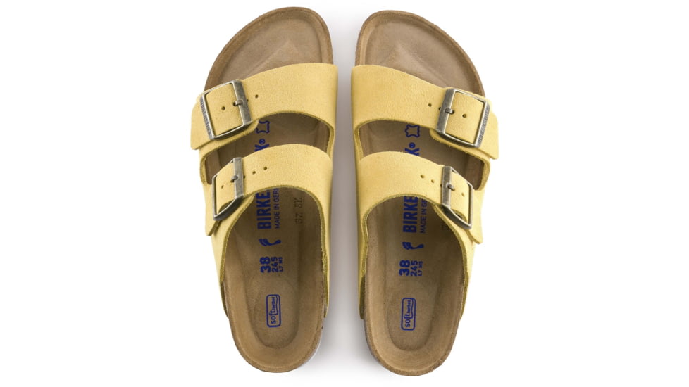 Birkenstock Arizona Soft Footbed Suede Leather Sandals - Womens, Ochre, 39, 1015889-R-39