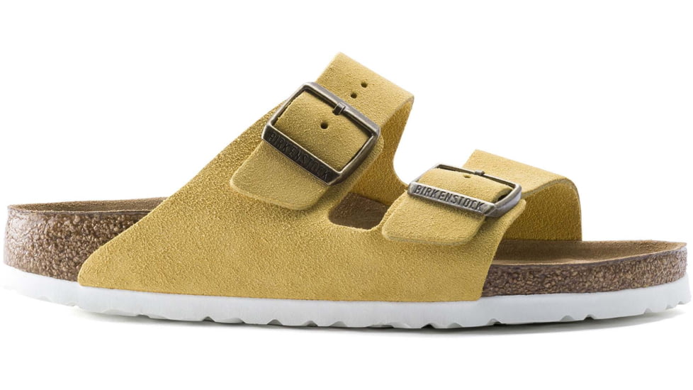 Birkenstock Arizona Soft Footbed Suede Leather Sandals - Womens, Ochre, 39, 1015889-R-39