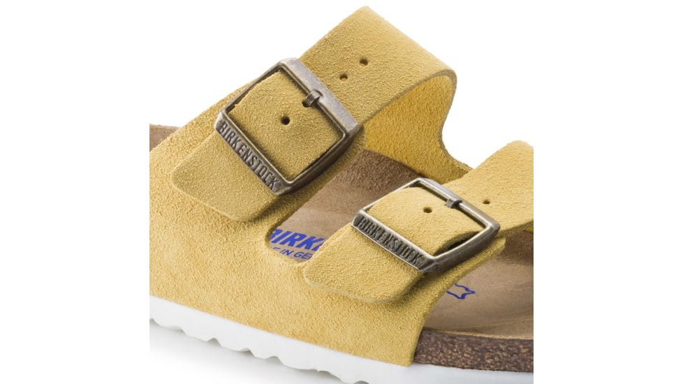Birkenstock Arizona Soft Footbed Suede Leather Sandals - Womens, Ochre, 39, 1015889-R-39