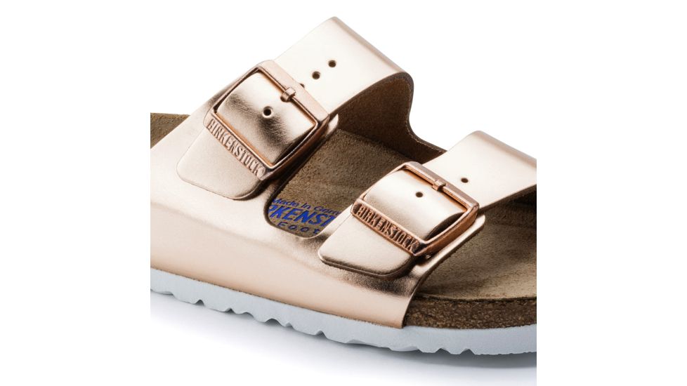 Birkenstock Arizona Soft Footbed - Womens, Metallic Copper Leather, 37, 1005960-1005960-37