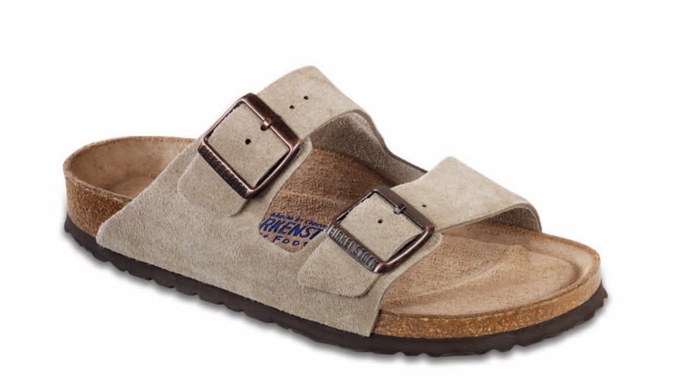 Birkenstock Arizona Suede Soft Footbed Sandal - Women's-Taupe-Narrow-38
