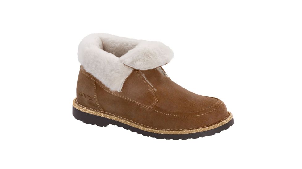 Birkenstock Bakki - Womens, Tea/Natural Suede, 38, 1014984-1014984-38