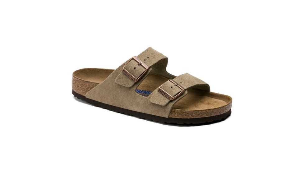Birkenstock Birkenstock Arizona Narrow Soft Footbed Suede Leather Sandals, 951303-TAUPE-36