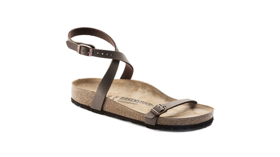 Birkenstock Daloa Birkibuc Cork-Latex Footbed Sandals - Womens, Mocha Birkibuc, Narrow, 38, 1006254-38