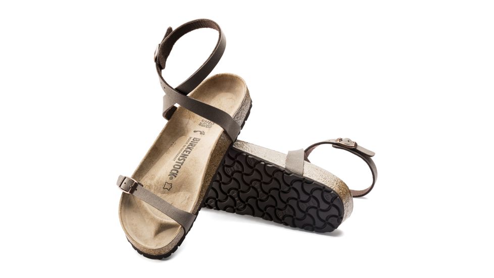 Birkenstock Daloa Birkibuc Cork-Latex Footbed Sandals - Womens, Mocha Birkibuc, Narrow, 38, 1006254-38