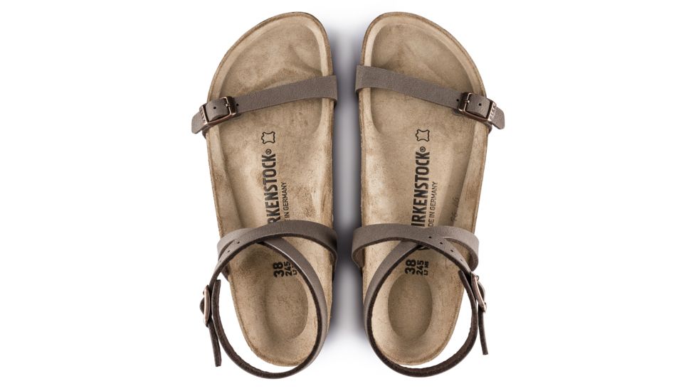 Birkenstock Daloa Birkibuc Cork-Latex Footbed Sandals - Womens, Mocha Birkibuc, Narrow, 38, 1006254-38