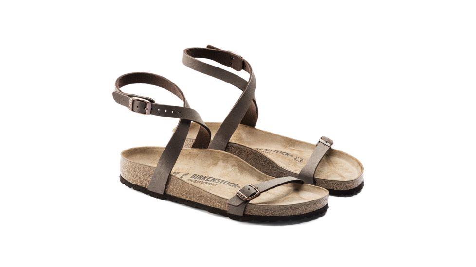 Birkenstock Daloa Birkibuc Cork-Latex Footbed Sandals - Womens, Mocha Birkibuc, Narrow, 38, 1006254-38