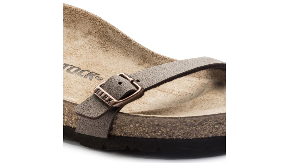 Birkenstock Daloa Birkibuc Cork-Latex Footbed Sandals - Womens, Mocha Birkibuc, Narrow, 38, 1006254-38