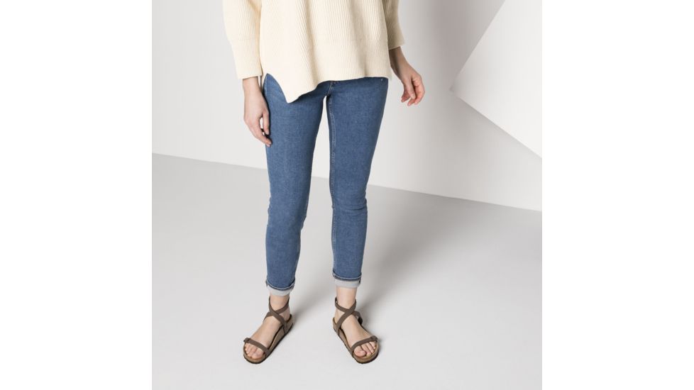 Birkenstock Daloa Birkibuc Cork-Latex Footbed Sandals - Womens, Mocha Birkibuc, Narrow, 38, 1006254-38