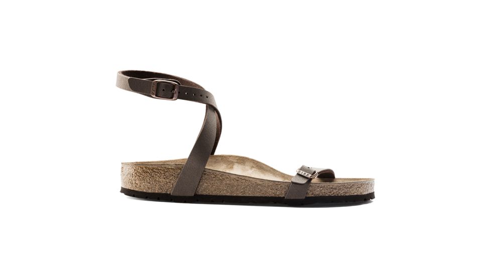 Birkenstock Daloa Birkibuc Cork-Latex Footbed Sandals - Womens, Mocha Birkibuc, Narrow, 38, 1006254-38