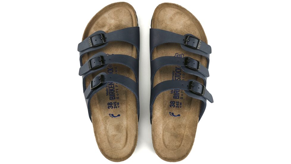 Birkenstock Florida Soft Footbed Birko-Flor Sandals - Womens, Blue Birko-Flor, Medium, 41, 554711-41