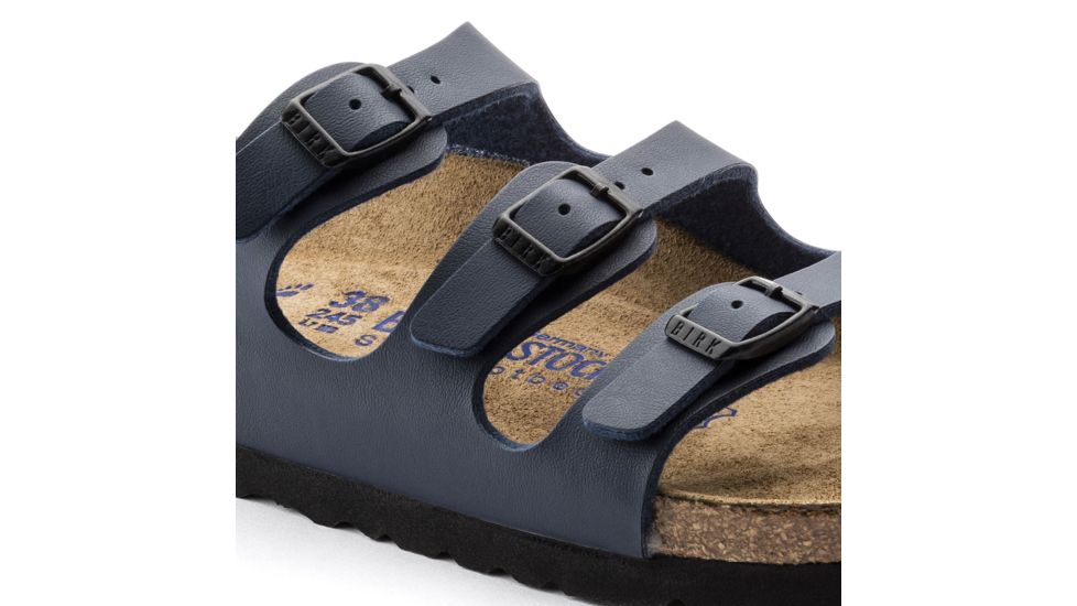 Birkenstock Florida Soft Footbed Birko-Flor Sandals - Womens, Blue Birko-Flor, Medium, 41, 554711-41