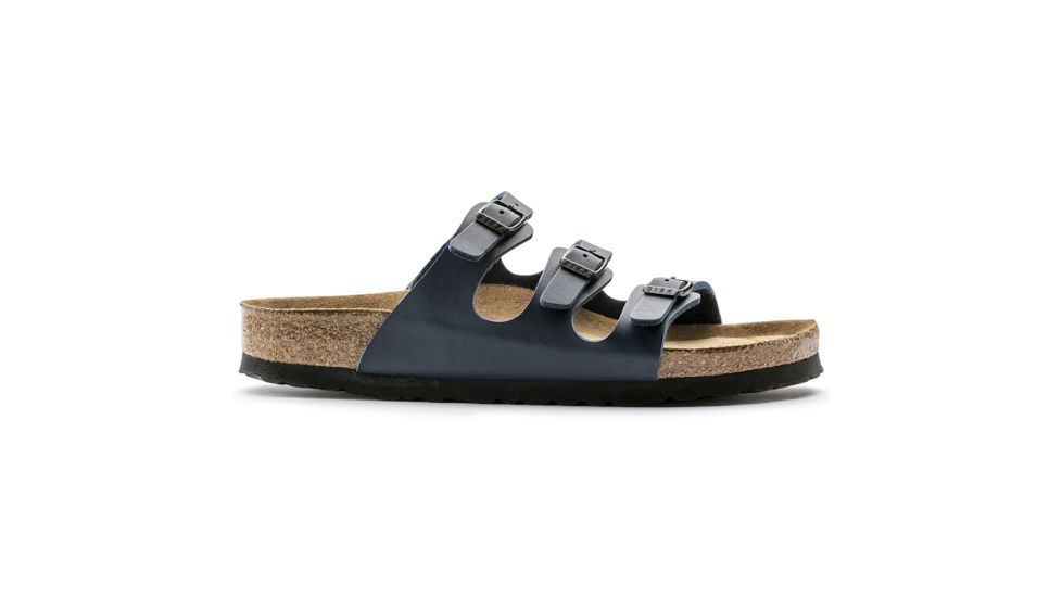 Birkenstock Florida Soft Footbed Birko-Flor Sandals - Womens, Blue Birko-Flor, Medium, 41, 554711-41