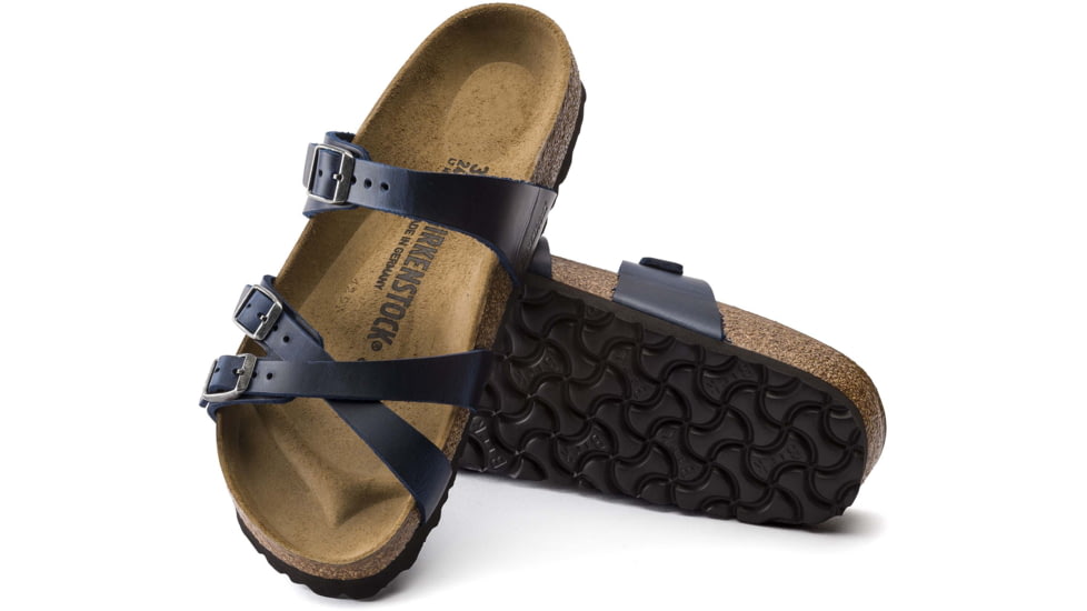 Birkenstock Franca Oiled Leather Sandals - Womens, Blue, 38, 1015932-R-38