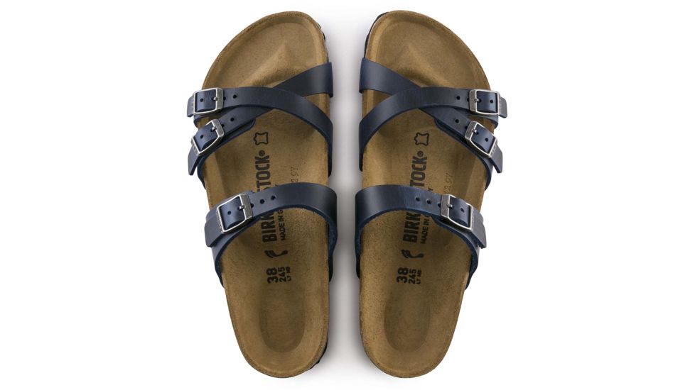 Birkenstock Franca Oiled Leather Sandals - Womens, Blue, 38, 1015932-R-38