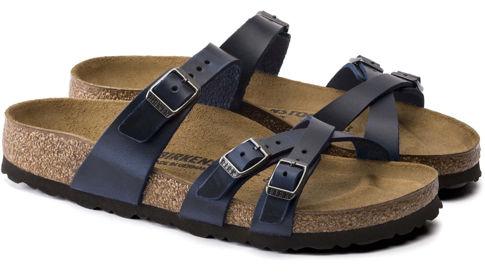 Birkenstock Franca Oiled Leather Sandals - Womens, Blue, 38, 1015932-R-38
