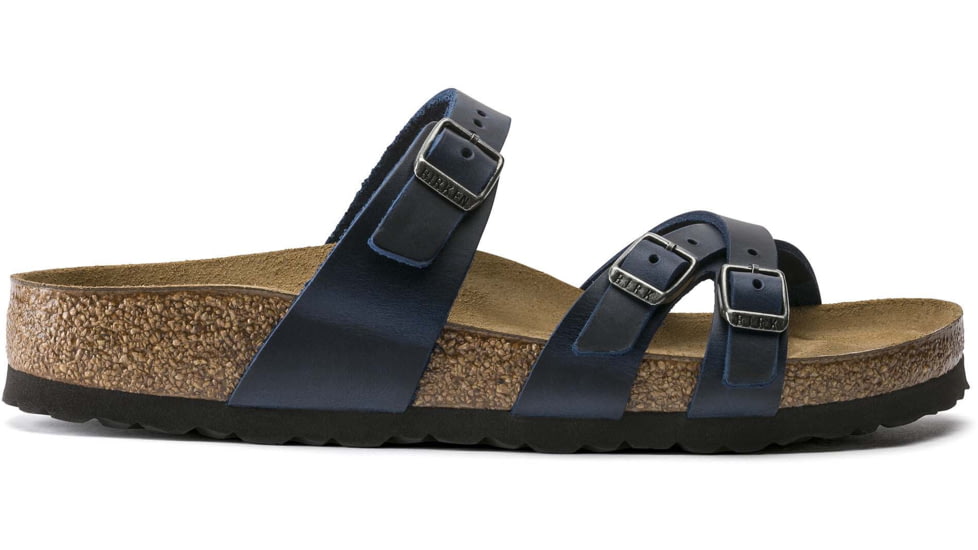 Birkenstock Franca Oiled Leather Sandals - Womens, Blue, 38, 1015932-R-38