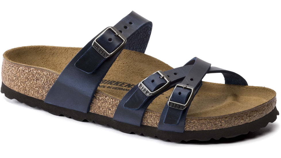 Birkenstock Franca Oiled Leather Sandals - Womens, Blue, 38, 1015932-R-38