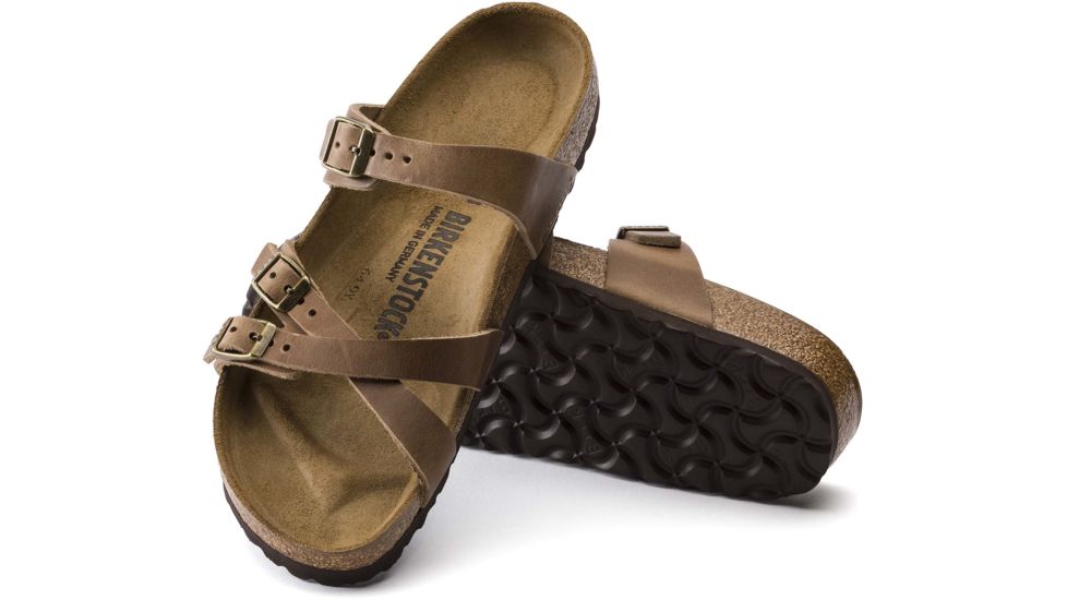 Birkenstock Franca Oiled Leather Sandals - Womens, Tobacco, 37, 1015930-R-37