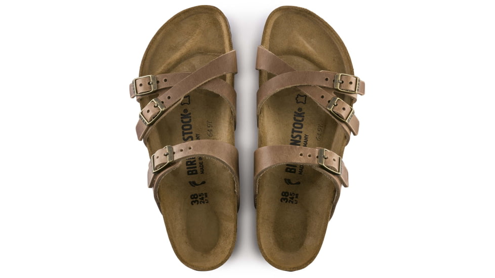 Birkenstock Franca Oiled Leather Sandals - Womens, Tobacco, 37, 1015930-R-37