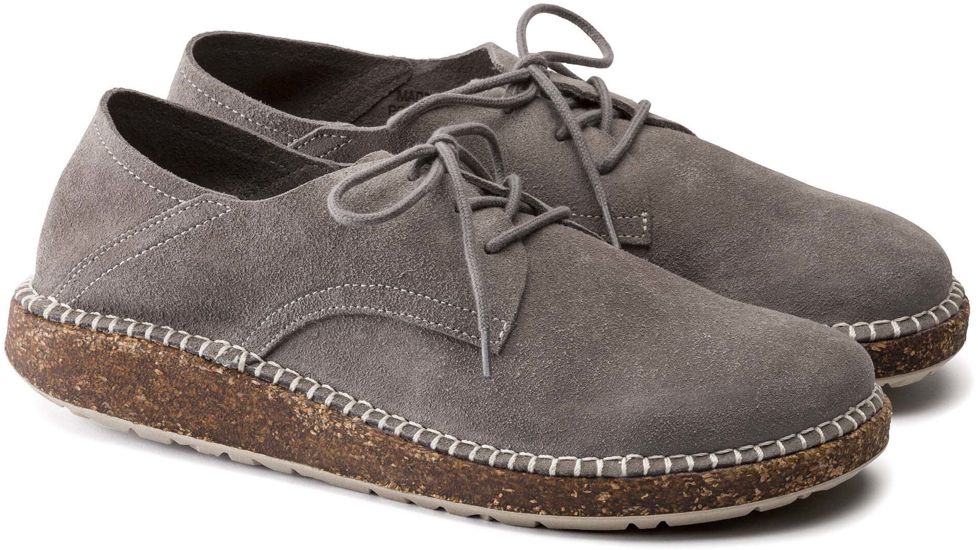 Birkenstock Gary Suede Shoes - Womens, Light Grey, 36, 1016388-N-36