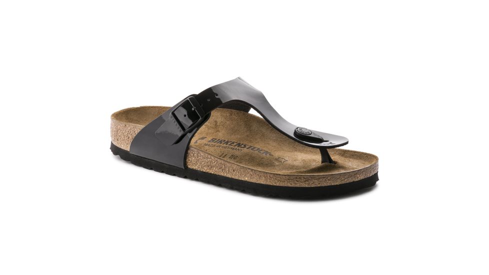 Birkenstock Gizeh Birko-Flor, Black Patent, 36 EU Narrow 4366-3-36